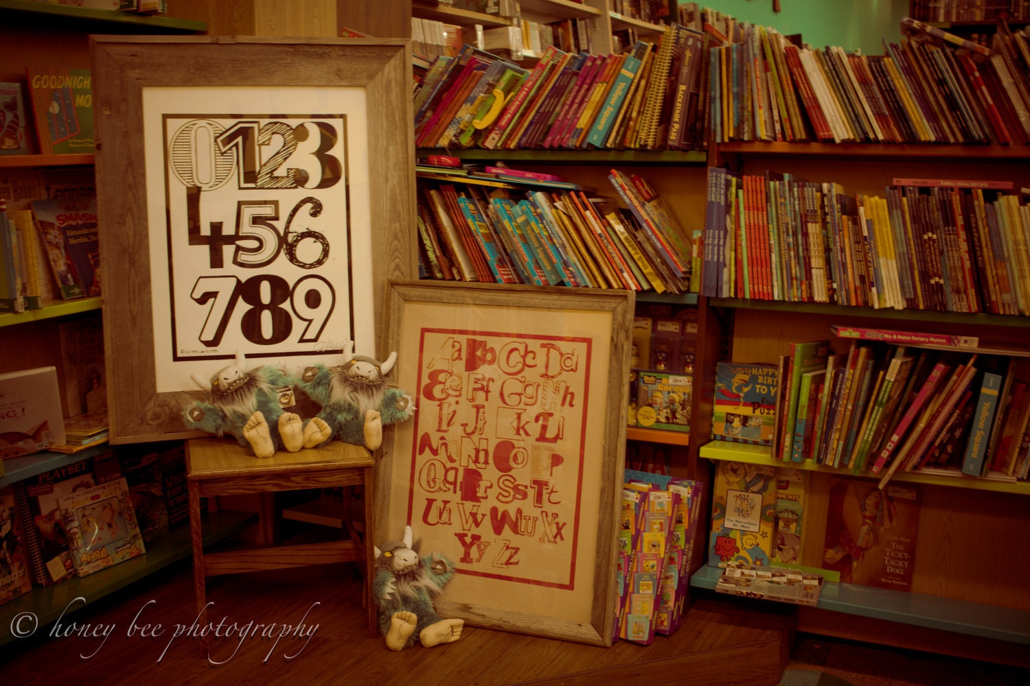 ABC and 123 posters - reduced for both - 22x28 inch - white and tan