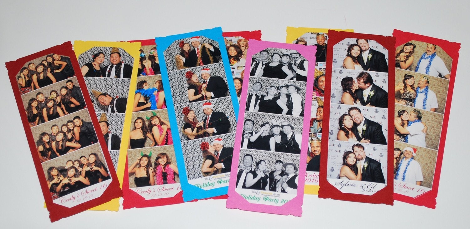 Photo Booth Props Unique Party Favor Personalized Card Strip Frames