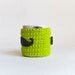 Lime Green Mustache Cozy - Mustache Mug Cozy