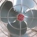 Vintage Mid Century Fan GE Aqua Red Bullet Fan Metal Industrial Beach Shabby Cottage Rustic Farmhouse Cabin Decor