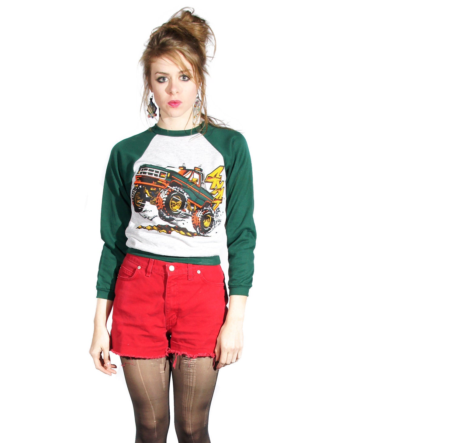 boys MONSTER TRUCK shirt. dead stock. xxs/xs.