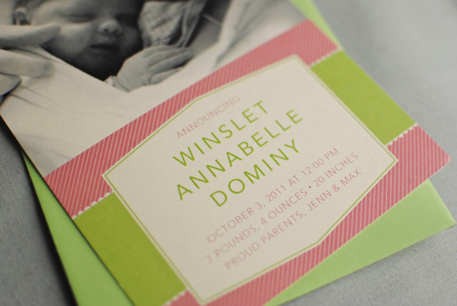 Print Yourself - Custom Baby Announcement Design
