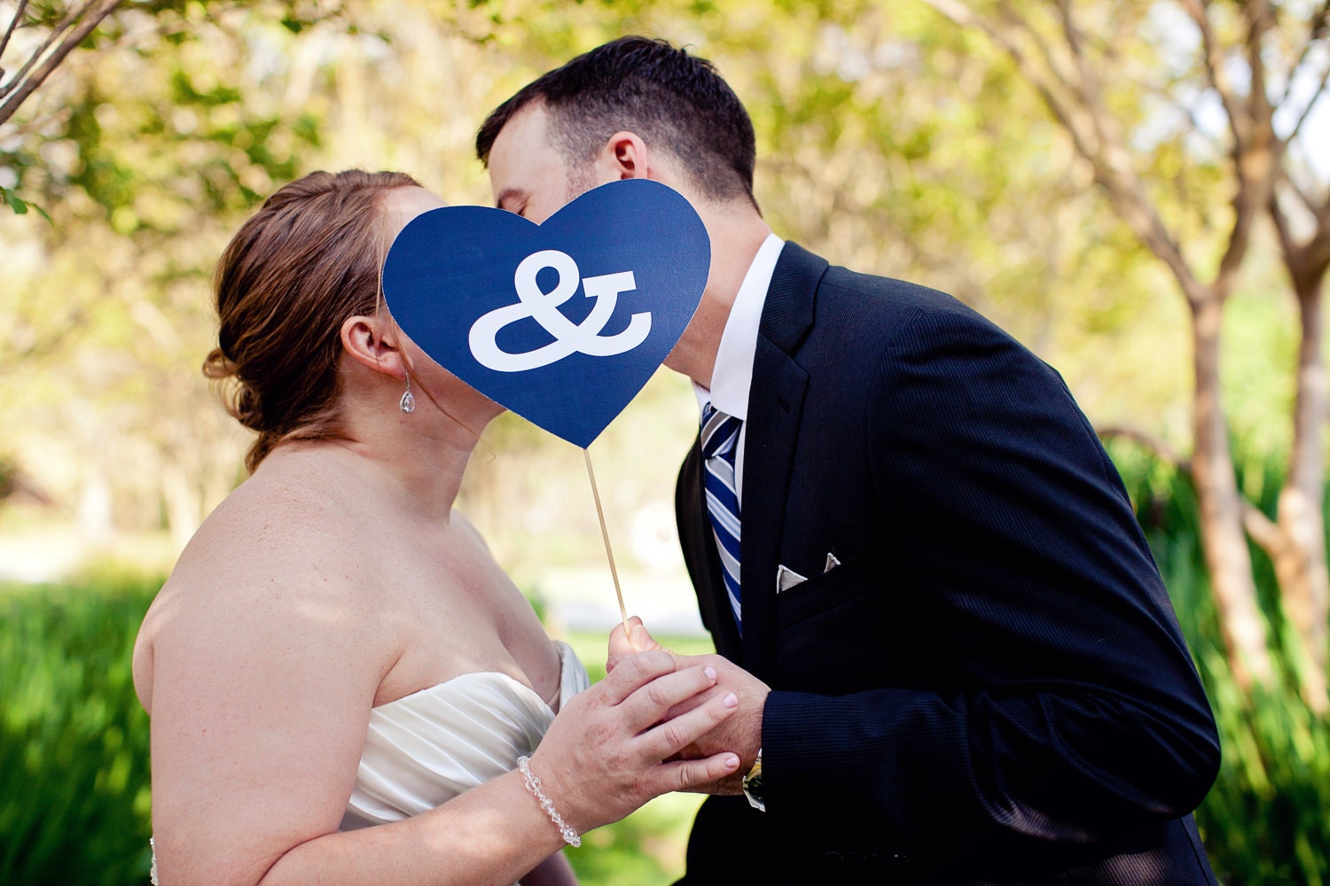 Navy Heart with Ampersand Photo Prop
