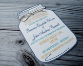 Mason Jar Invitations (envelopes included)