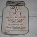 Mason Jar Save the Date for wedding invitations (envelope included)