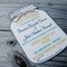Mason Jar Invitations (envelopes included)