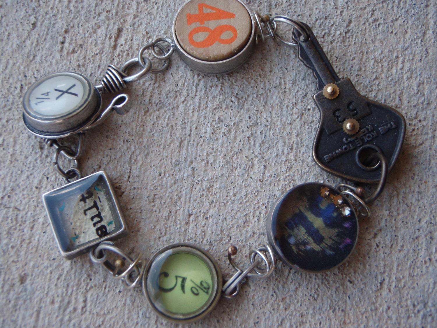 Vintage Key Charm Bracelet