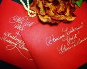 Hand Lettered Calligraphy for Wedding Invitation Envelope Addressing
