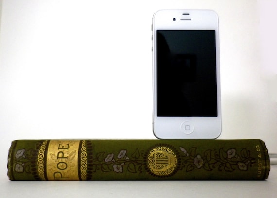 Antique Alexander Pope Poetry Book Charging Dock for iPhone and iPod