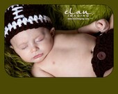 SALE Little Football Hat - Sports Beanie Boy or Girl  6-12 Mos Team Colors Available