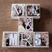 Personalized Photo Blocks- for your wedding- MR. and MRS. reception decoration- set of SIX Letter Blocks
