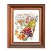 Farmers' Market California a study in red orange purple yellow and peach- 8x10 print from an original watercolor sketch