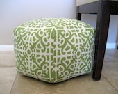 18" Ottoman Pouf Floor Pillow Waverly Parterre Grass - aletafae