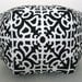 18" Ottoman Pouf Floor Pillow Waverly Parterre Ebony