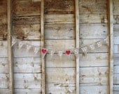 Love is sweet burlap Banner In Old Type font white Lettering, red glitter hearts - atcompanyb Love is sweet burlap Banner In Old Type font white Lettering, red glitter hearts - atcompanyb