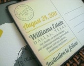 Vintage Custom Save the Date Postcard Personalized Postcards - Horizontal (SAMPLE)