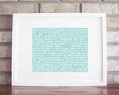 CUSTOM Wedding / Anniversary Typography 8x10