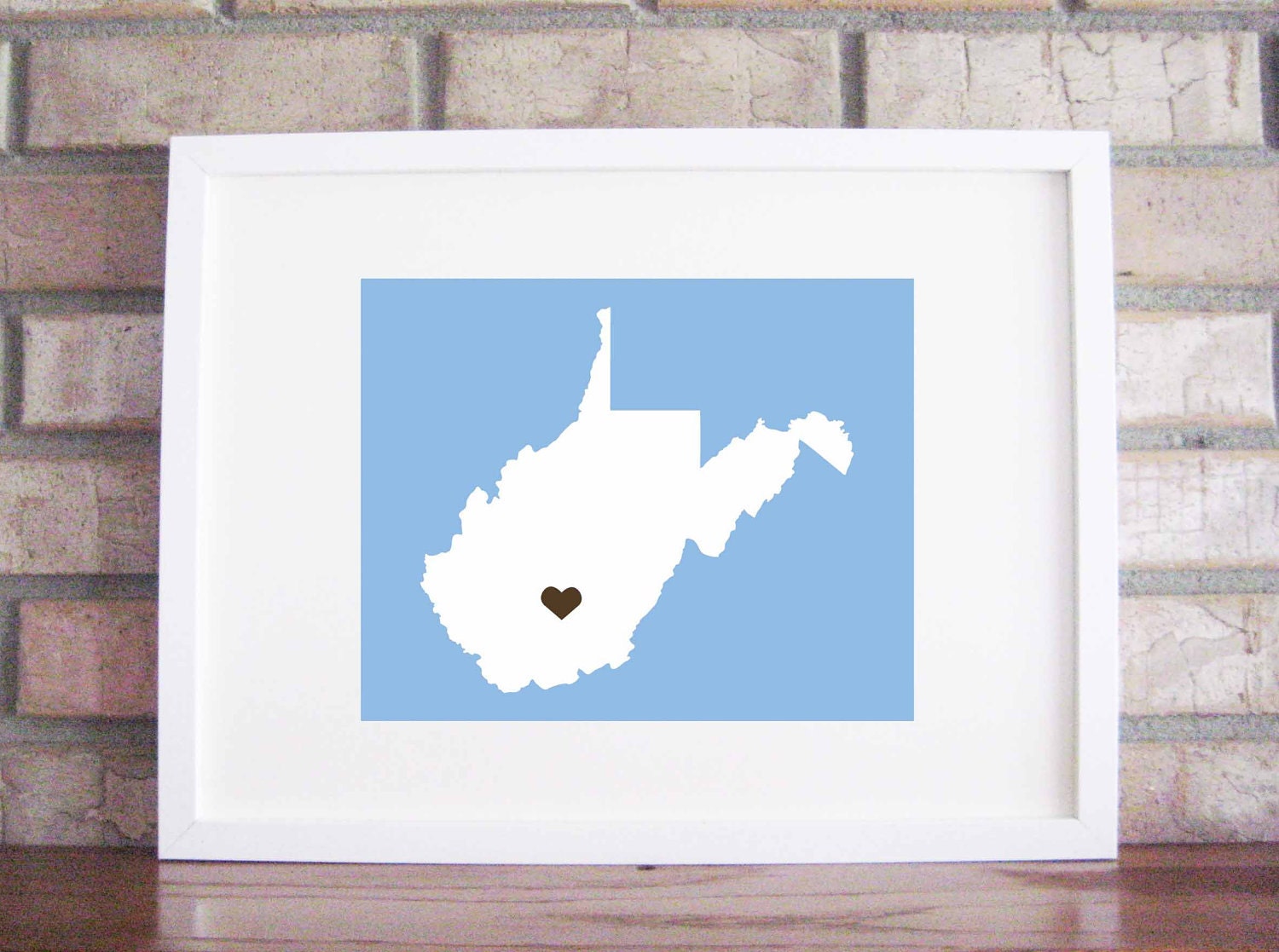 Customize Your Home Is Where The Heart Is - West Virginia 8x10