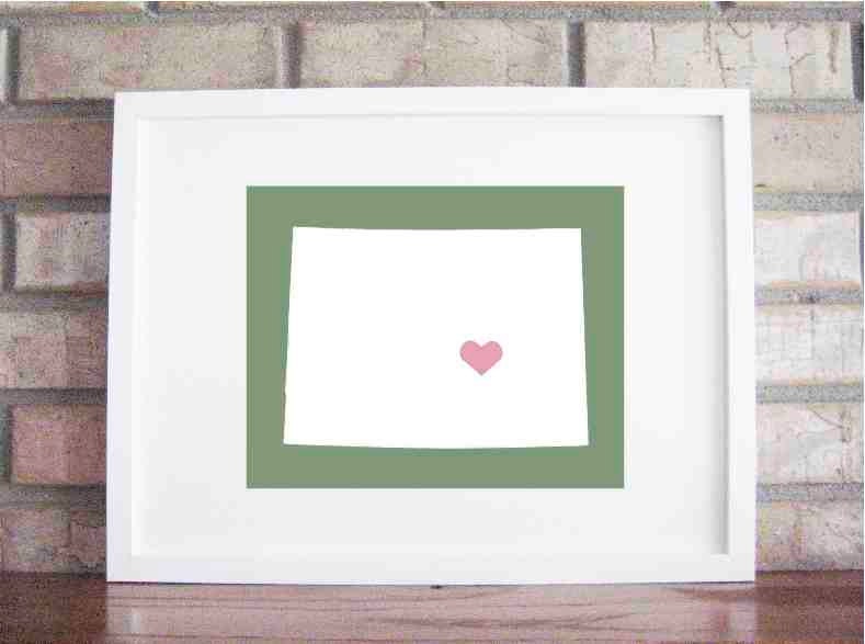 Customize Your Home Is Where The Heart Is - Colorado 8x10