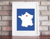 Customize Your Home Is Where The Heart Is - France 8x10