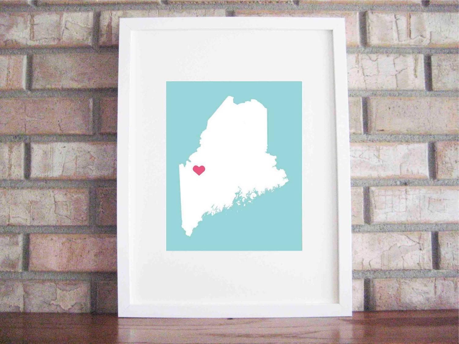 Customize Your Home Is Where The Heart Is State 8x10