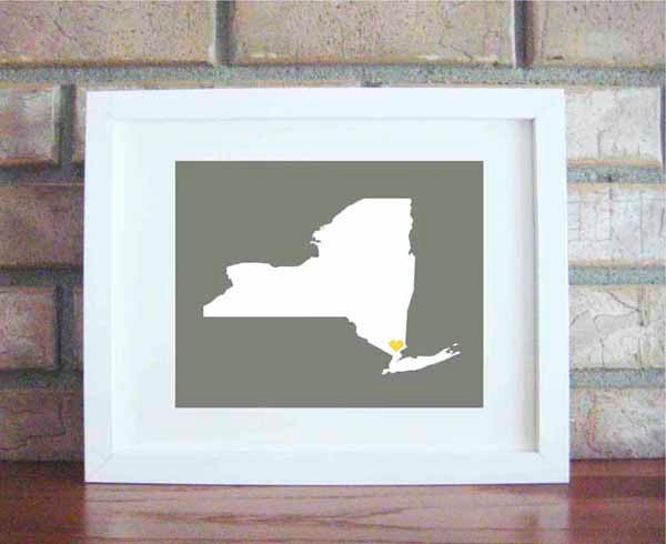 Customize Your Home Is Where The Heart Is - New York 8x10