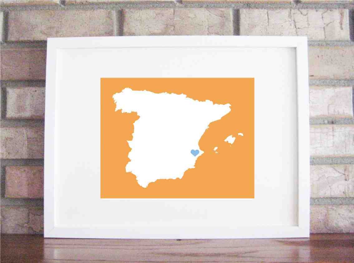 Customize Your Home Is Where The Heart Is - Spain 8x10