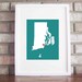 Customize Your Home Is Where The Heart Is - Rhode Island 8x10