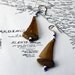 driftwood sailboat earrings with genuine parchment