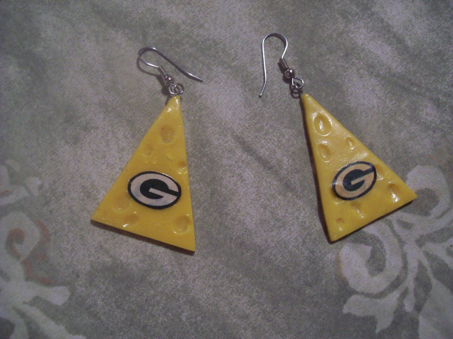 Green Bay Cheese Head Earrings