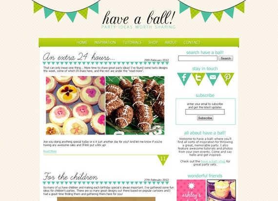 Custom Blog Design - WordPress or Blogger/Blogspot - original, one-of-a-kind