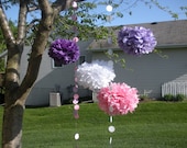 FREE GARLANDS Extra Large 12 Tissue  Paper Pom Poms You Choose your colors