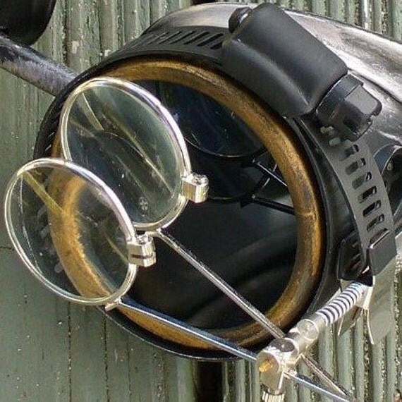 Steampunk goggles glasses Magnifying Lens by UmbrellaLaboratory