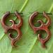 Tribal organic wooden tribal earrings fake gauges ROYAL SAVITASHRI