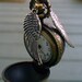 steampunk pocket watch Necklace key pirate Victorian locket pendant charm Enchanted FLYING BALL WATCH necklace---M-A-G-I-C-A-L edition