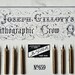 Vintage Calligraphy Gillott Crow Quill Nib Pens with Pen Holder