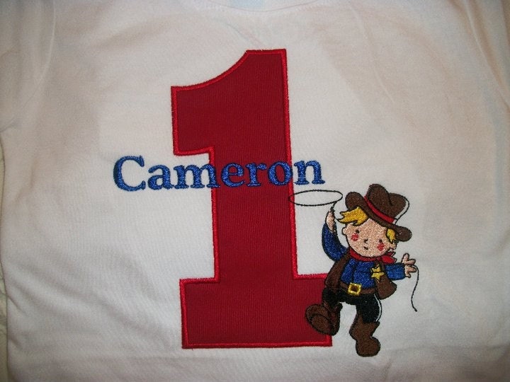 Custom boutique birthday t shirt boys cowboy western horse rodeo 1st 2nd first tshirt tee onesie