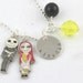 Jack Sally Charm Necklace Custom Personalized Silver Hand Stamped