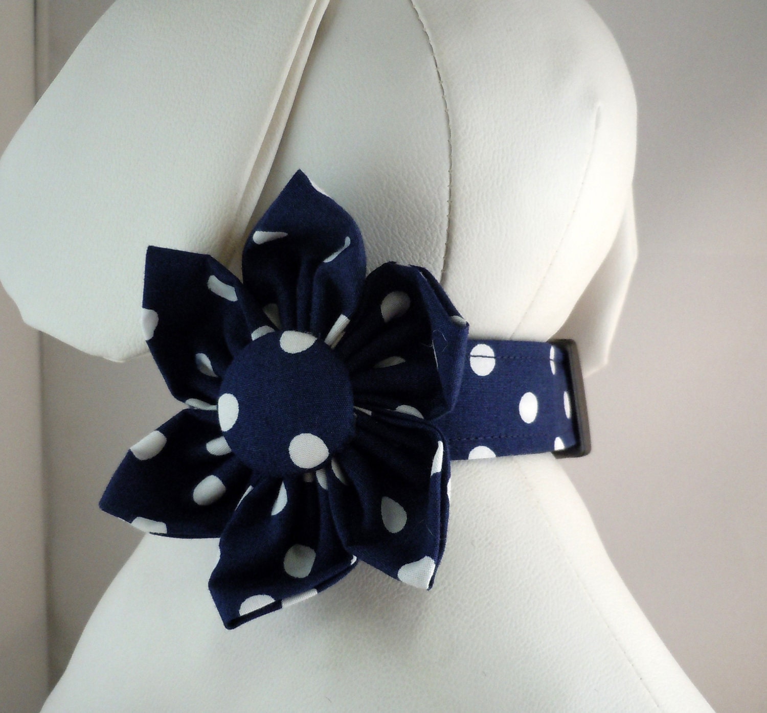 Dog Collar Set with Flower or Bow Tie  - Pick Any Fabric in Shop