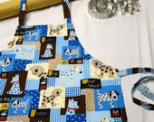 Blue Puppy Dogs Child Apron