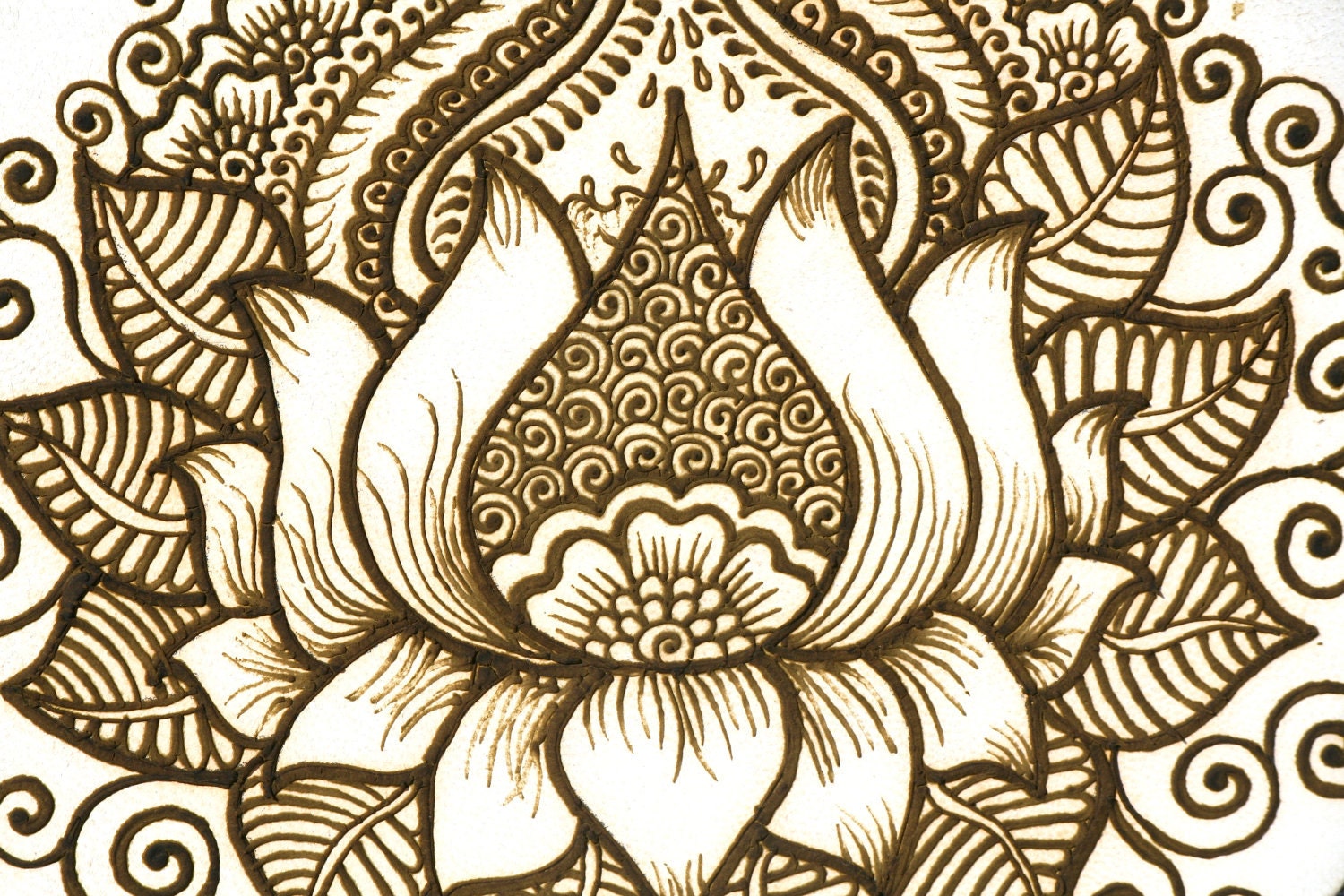 Lotus Henna Tambourine