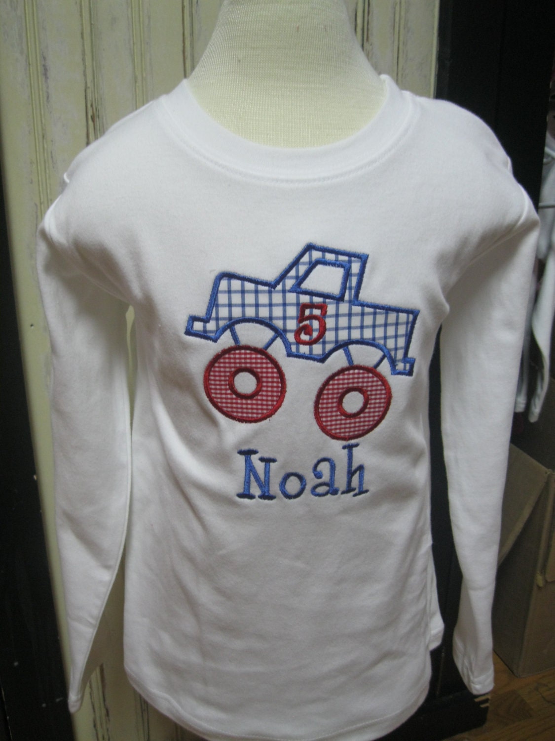 Monster Truck Appliqued Boys T-shirt