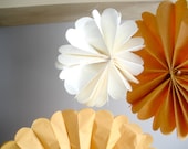 tissue paper pom poms...10 pom wheels...pom medallion...pick your colors