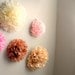 5 Tissue Paper Pom Pom Wall Flowers...choose your colors...nursery wall decor