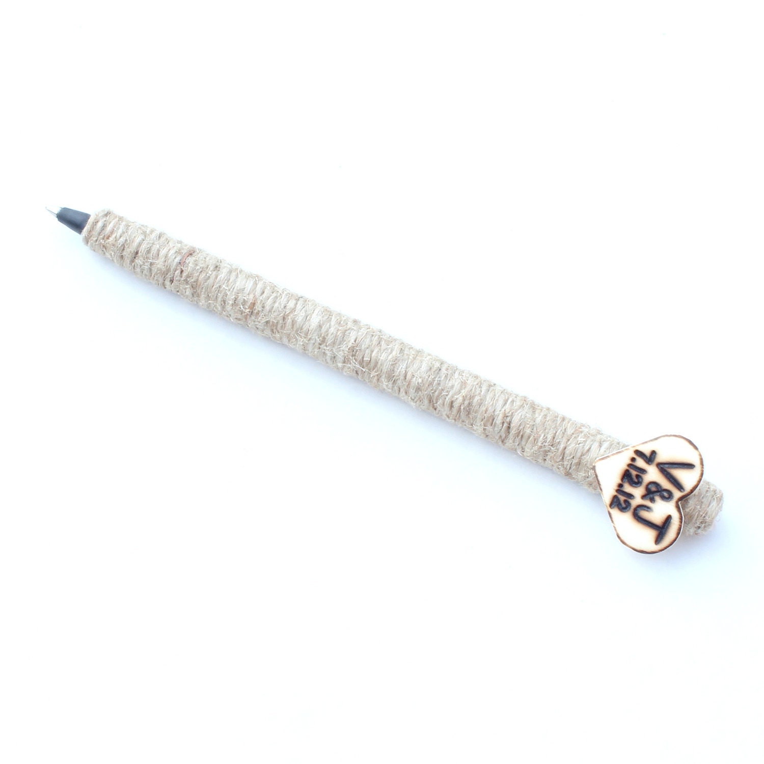 Personalized Guest Book Pen - Ballpoint Pen, twine, custom engraving