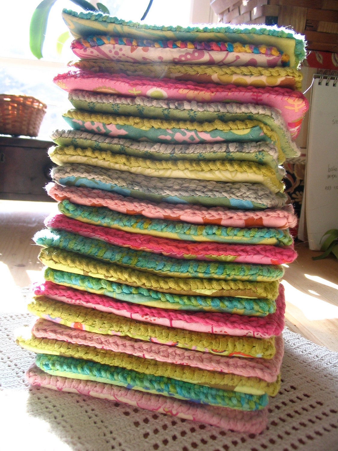 Original Design Hand Knitted Pot Holders for Serving or Coaster