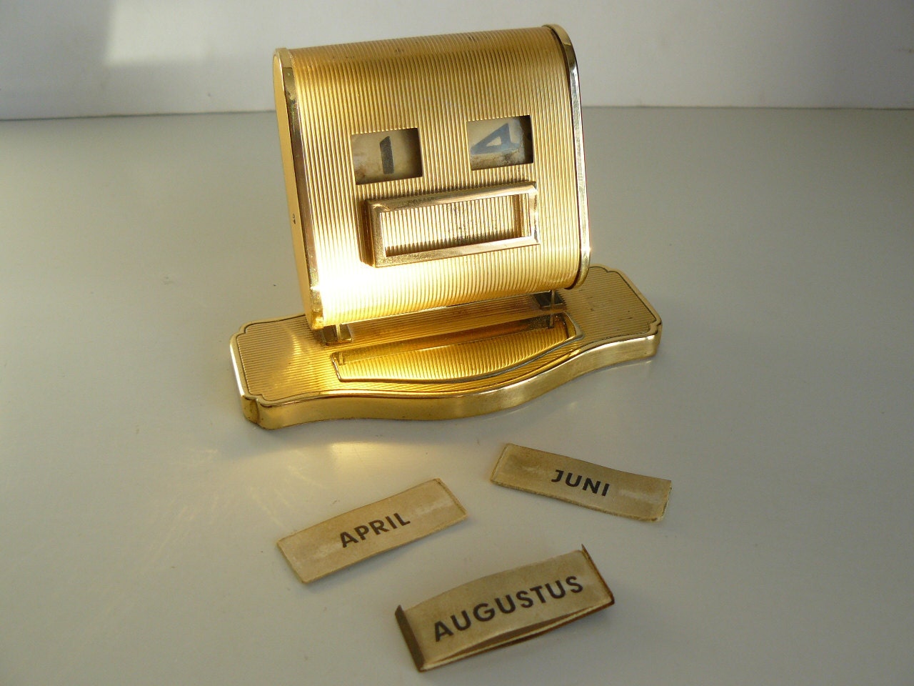 vintage brass perpetual calendar
