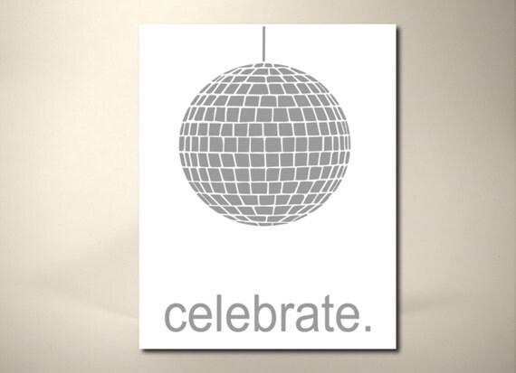 Celebrate Disco Ball Card