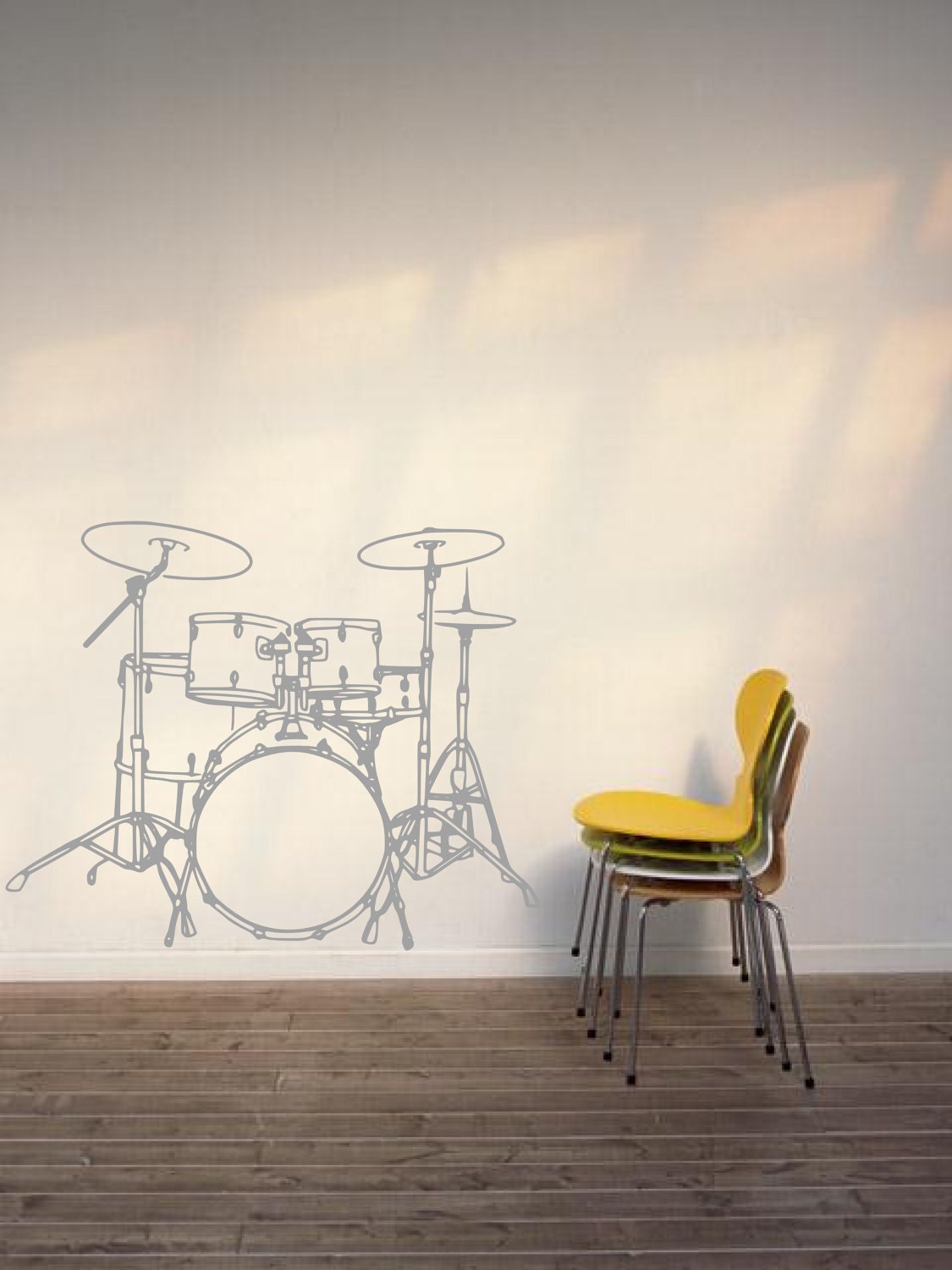 Drum Kit Wall Decal