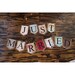 LOVE burlap banner with 2 hearts